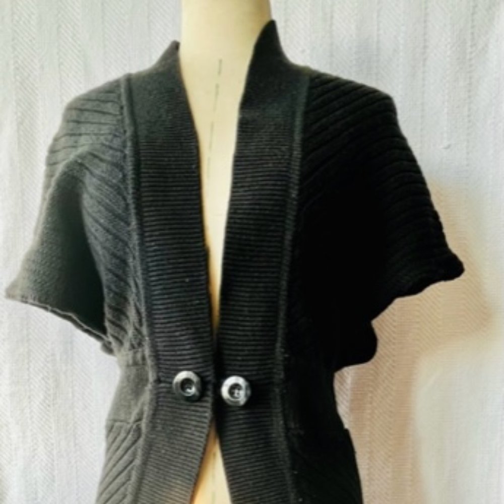 Kenneth Cole short sleeve black cardigan